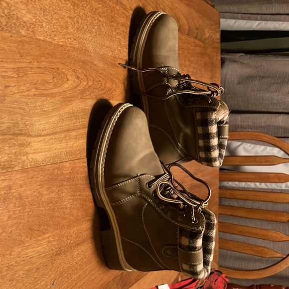 Anjou Femme flannel lined leather lace up boots size 6 - Picture 2 of 13